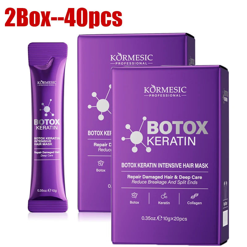 Masque Kératine Réparateur Instantané — Cheveux Abîmés & Frisottis