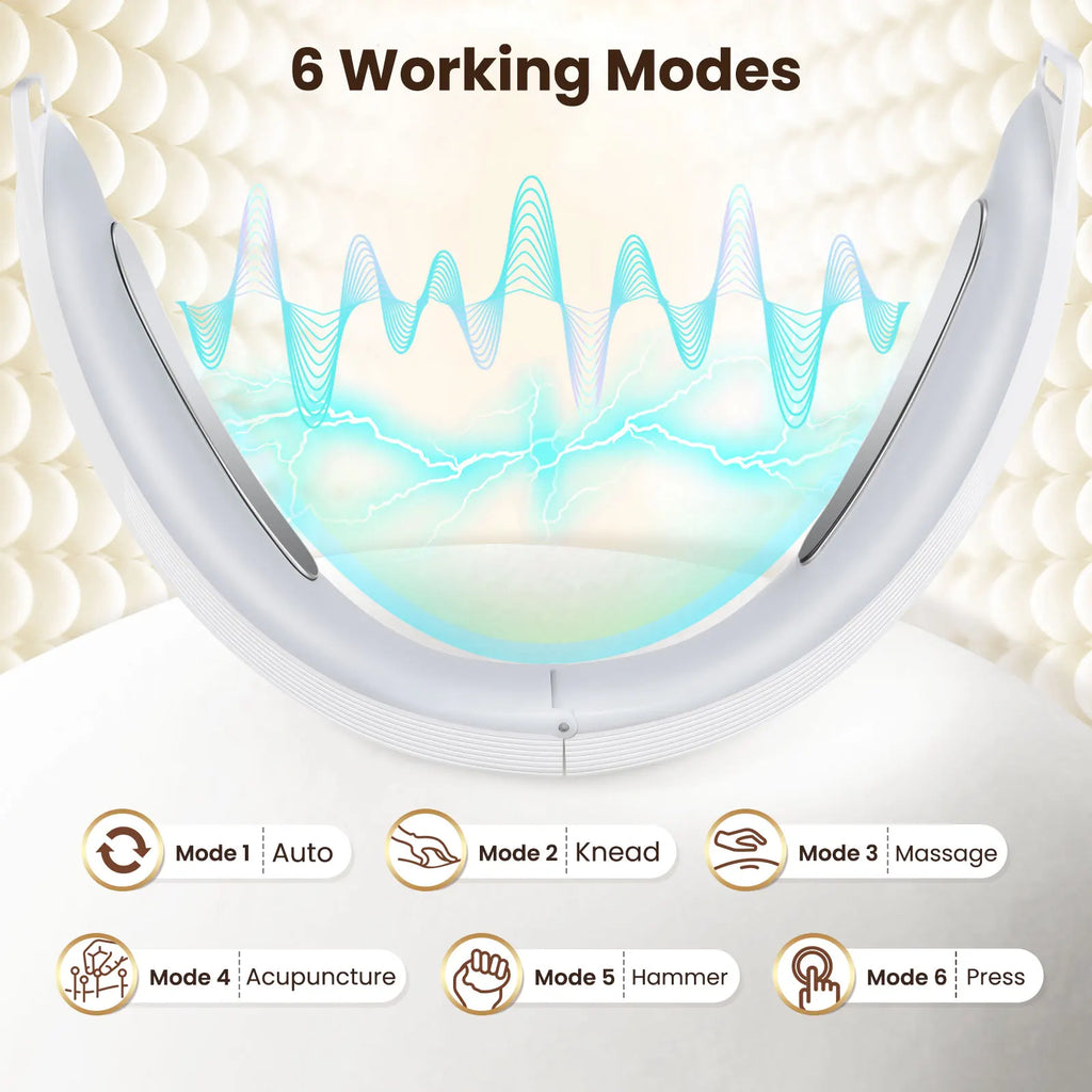Appareil de Lifting Visage Électrique — 6 Modes, Anti Double-Menton